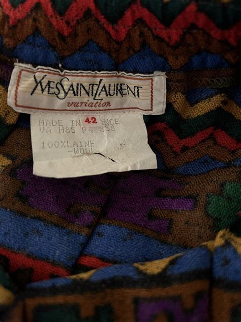 yves saint laurent variation label|1980s Yves Saint Laurent 'Variation' Label Vintage Designer High .